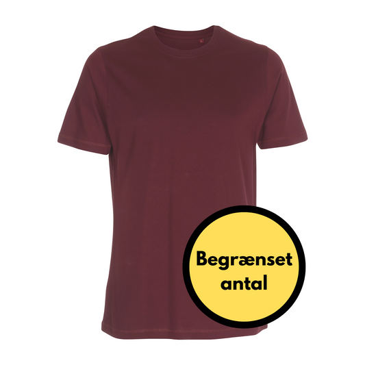 Økologisk Fitted T-Shirt - Bordeaux